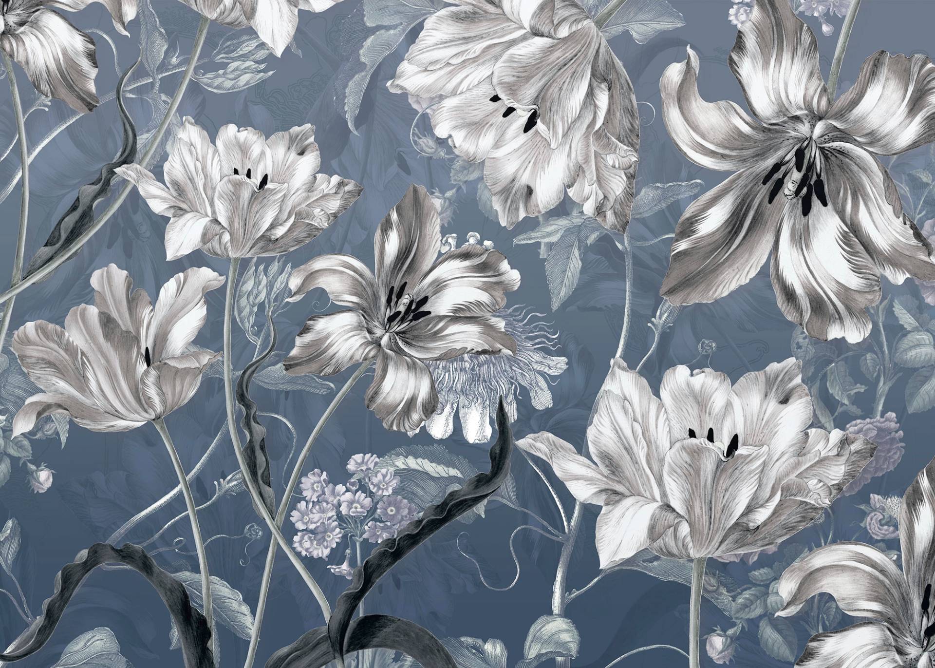 Komar Vliestapete "Merian Blue", 350x250 cm (Breite x Höhe) von Komar