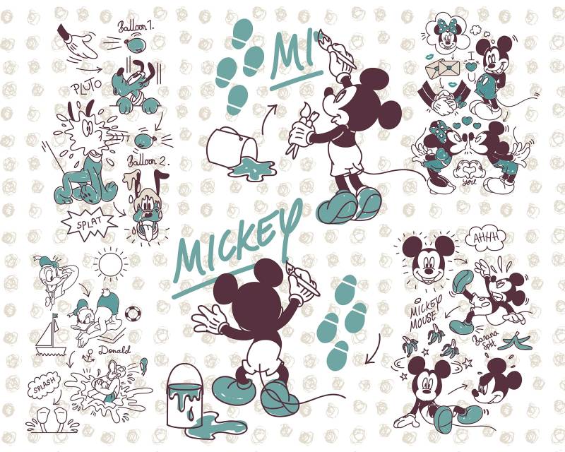 Komar Vliestapete "Mickey and Friends" von Komar