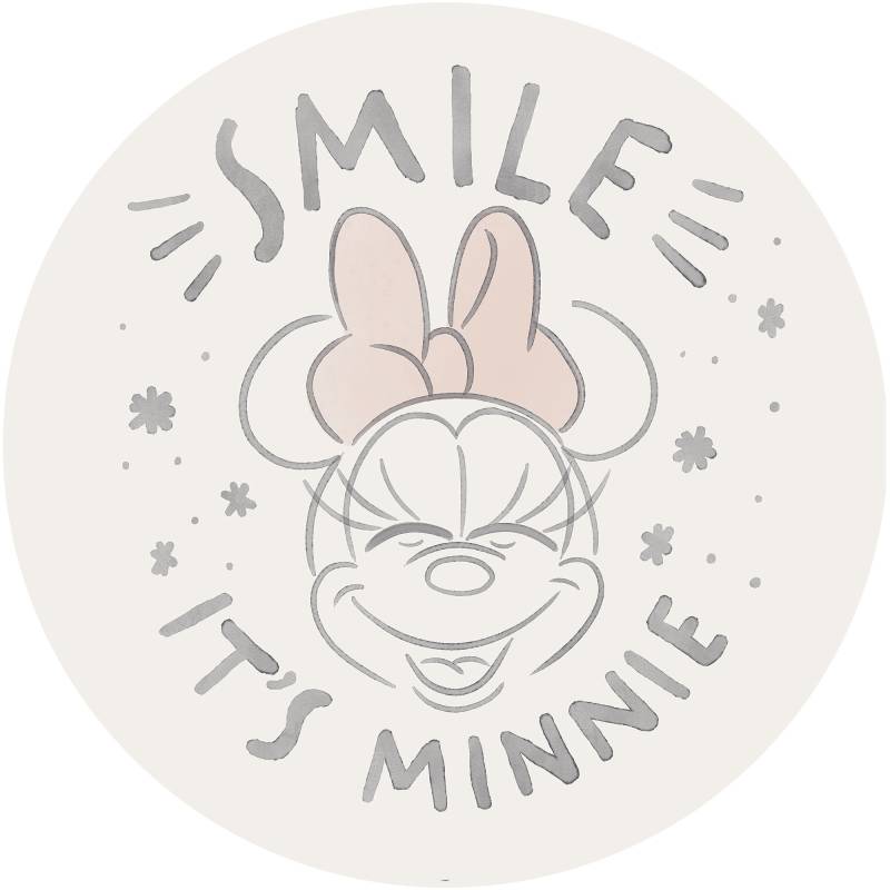Komar Fototapete "Vlies selbstklebend - Minnie Chubby Cheeks - Größe 125 x 125 cm" bedruckt glatt Kinderzimmer von Komar