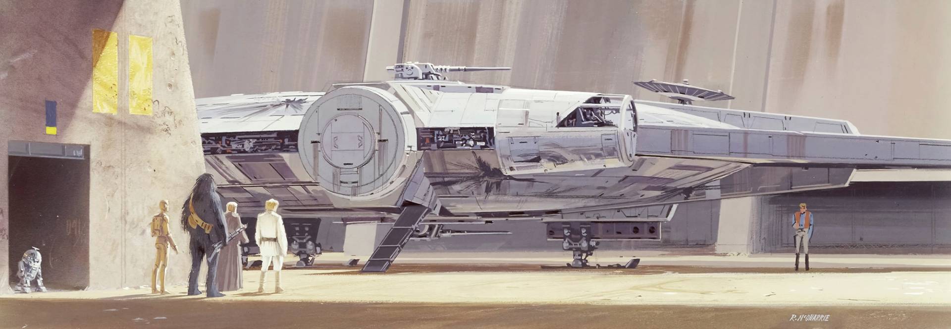 Komar Fototapete "STAR WARS Classic RMQ MilleniumFalcon" von Komar