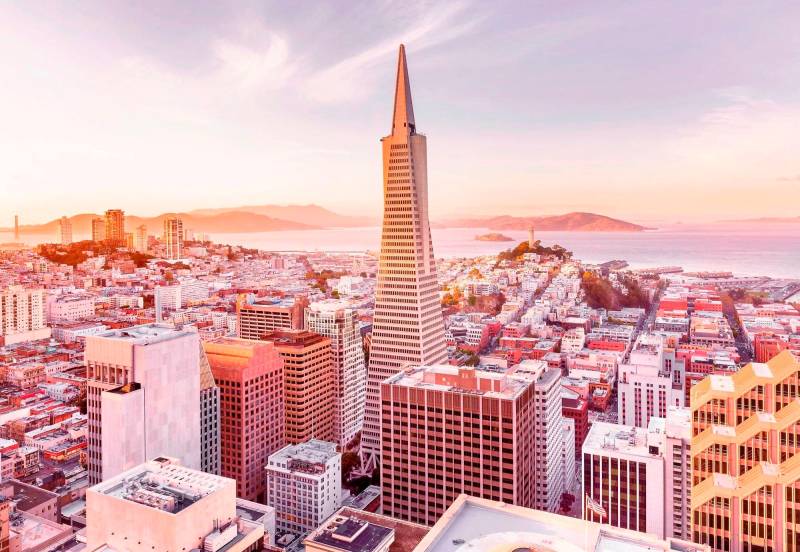 Komar Fototapete "San Francisco Morning - Größe 368 x 254 cm" bedruckt glatt Wohnzimmer, Schlafzimmer von Komar
