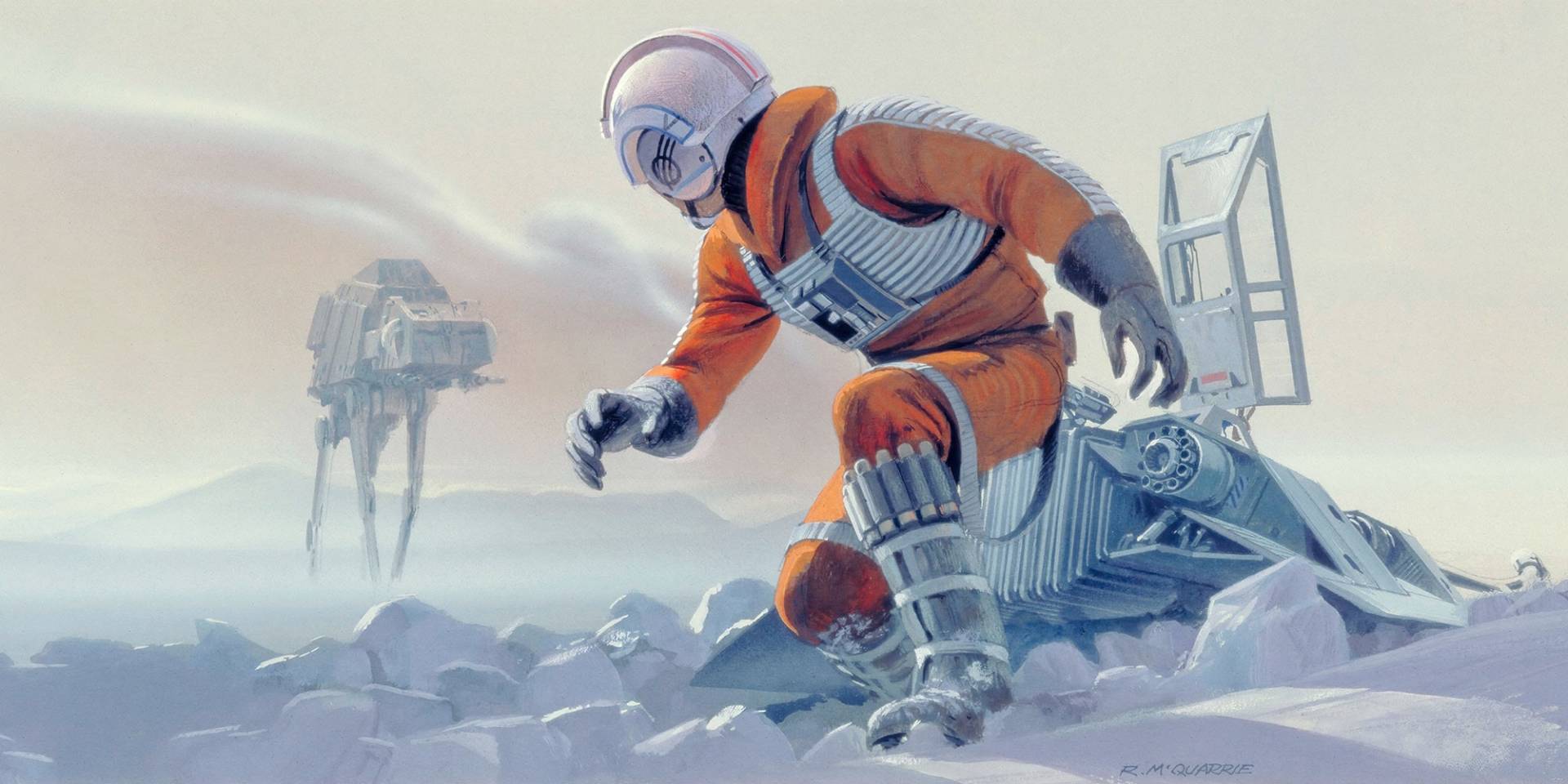 Komar Vliestapete "Star Wars Classic RMQ Hoth Battle Pilot" von Komar