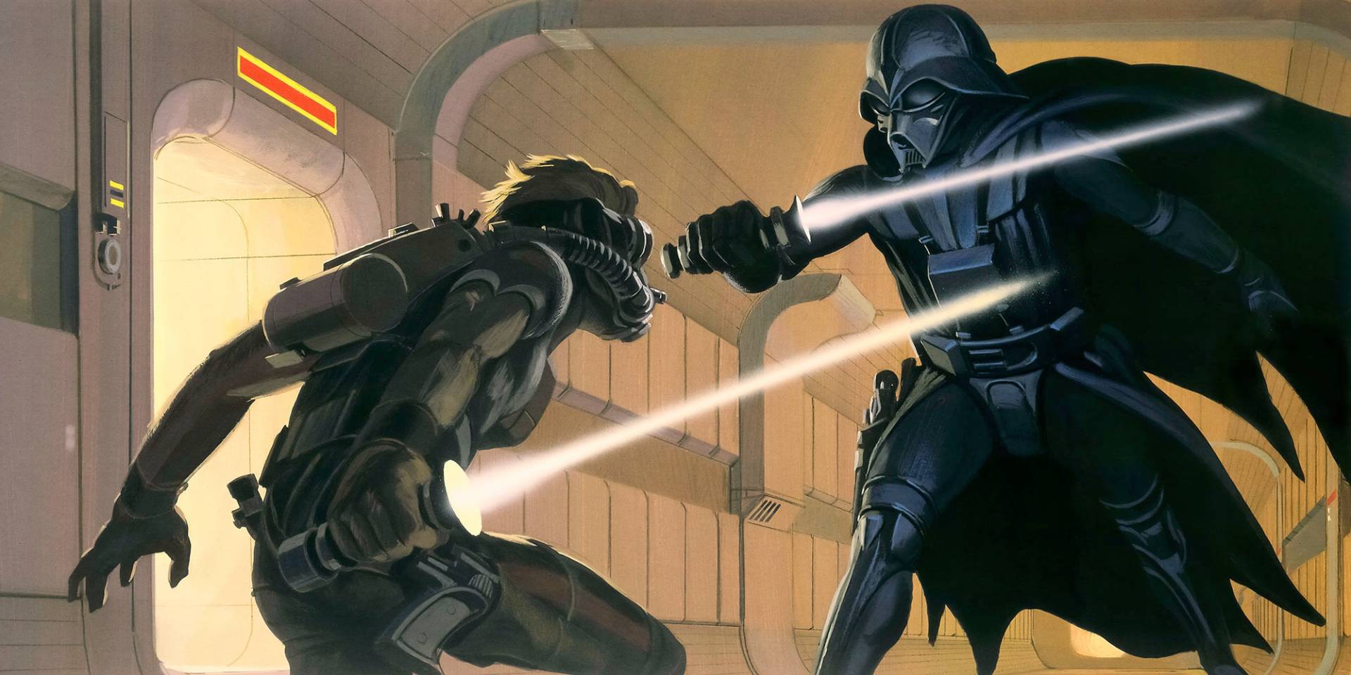 Komar Vliestapete "Star Wars Classic RMQ Vader vs Luke" von Komar