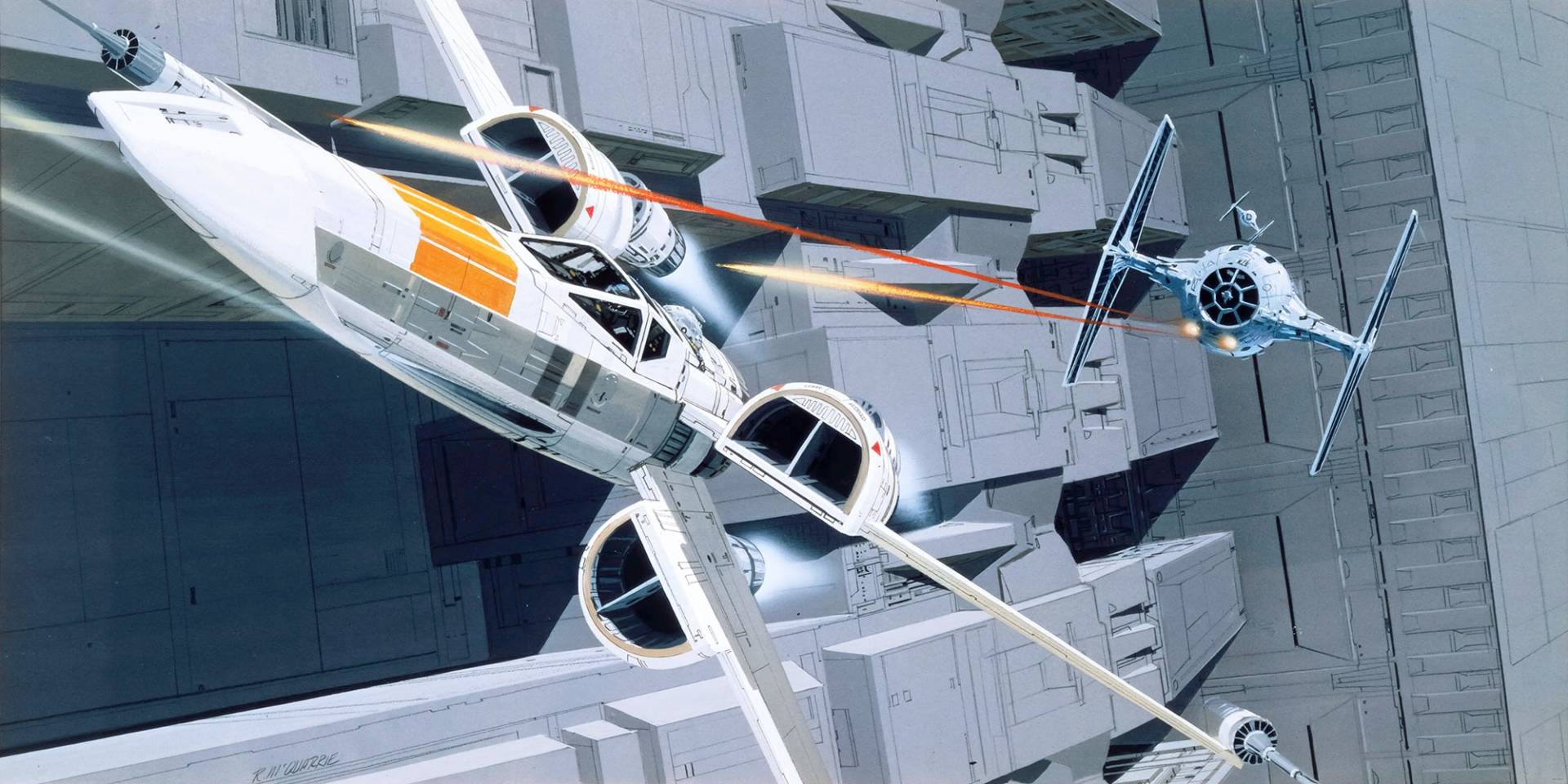 Komar Vliestapete "Star Wars Classic RMQ X-Wing vs TIE-Fighter" von Komar