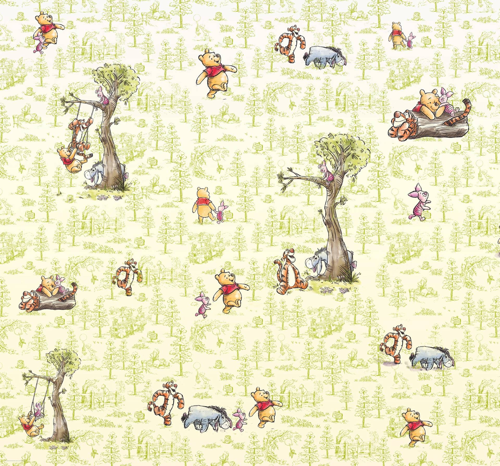 Komar Vliestapete "Winnie the Pooh Friends", 300x280 cm (Breite x Höhe) von Komar