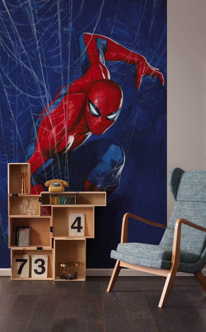 Komar Kindertapete "Marvel Spider-Man Spider Web" bedruckt glatt von Komar