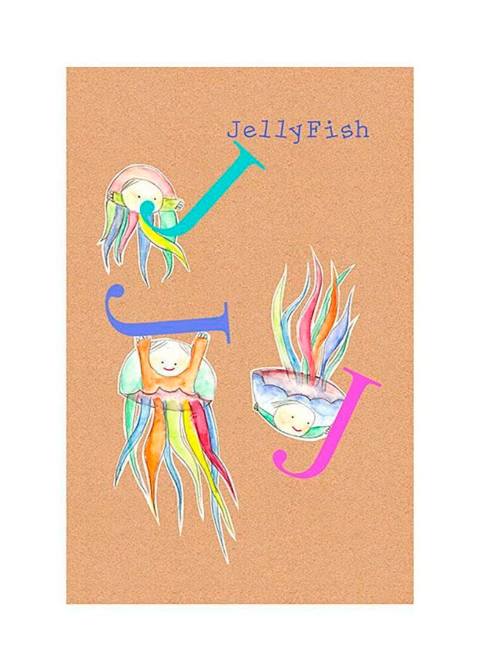 Komar Poster "ABC Animal J" Buchstaben 1 Stk. tlg. Kinderzimmer, Schlafzimmer, Wohnzimmer von Komar