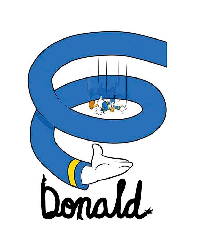 Komar Poster "Donald Duck Spiral", Disney, (1 St.) von Komar