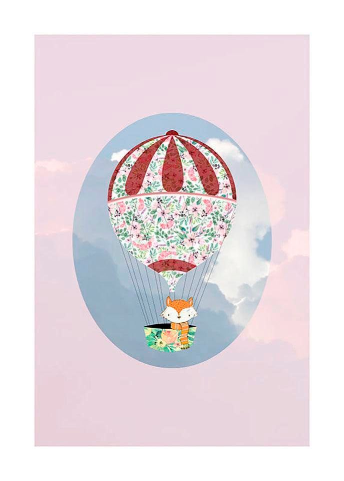 Komar Poster "Happy Balloon Rose", Figuren, (1 St.) von Komar