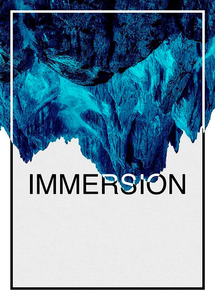 Komar Poster "Immersion Blue", Abstrakt-Sprüche & Texte, (1 St.) von Komar