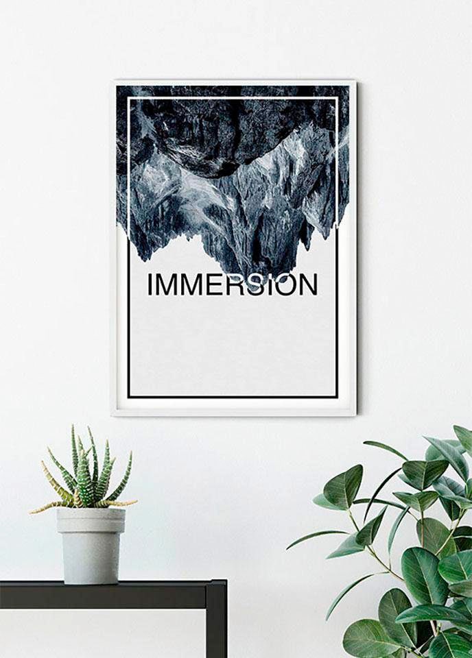 Komar Poster "Immersion Steel", Abstrakt-Sprüche & Texte, (1 St.) von Komar