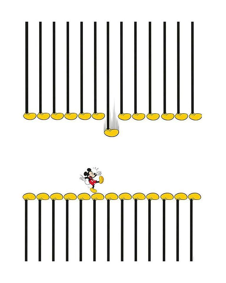 Komar Poster "Mickey Mouse Footlines", Disney, (1 St.) von Komar
