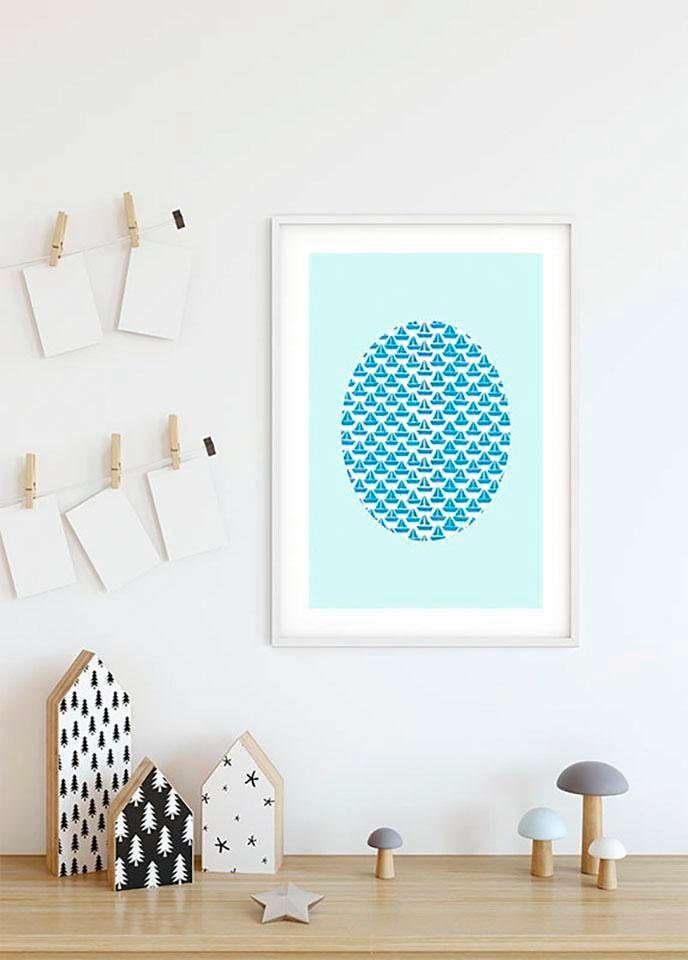 Komar Poster "Shelly Patterns Aqua", Formen-Kunst, (1 St.) von Komar