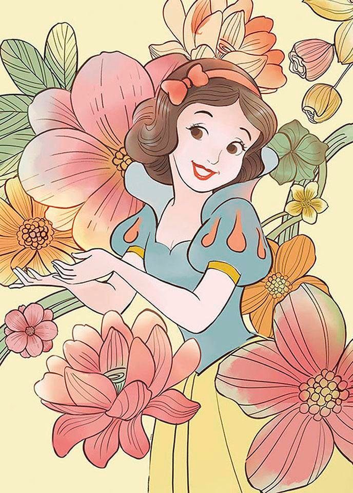 Komar Poster "Snow White Flowers", Disney, (1 St.) von Komar