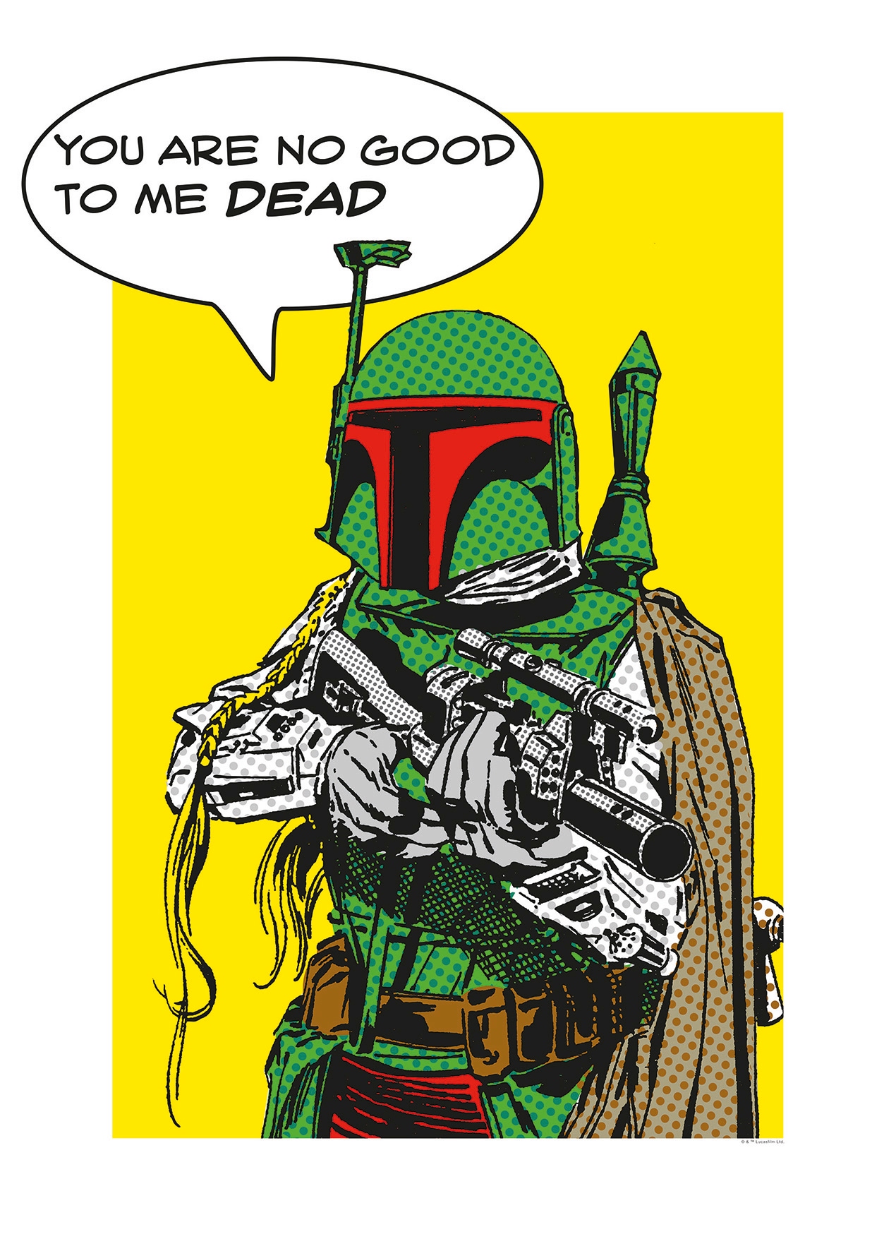 Komar Poster "Star Wars Classic Comic Quote Boba Fett" Star Wars 1 Stk. tlg. Kinderzimmer, Schlafzimmer, Wohnzimmer von Komar