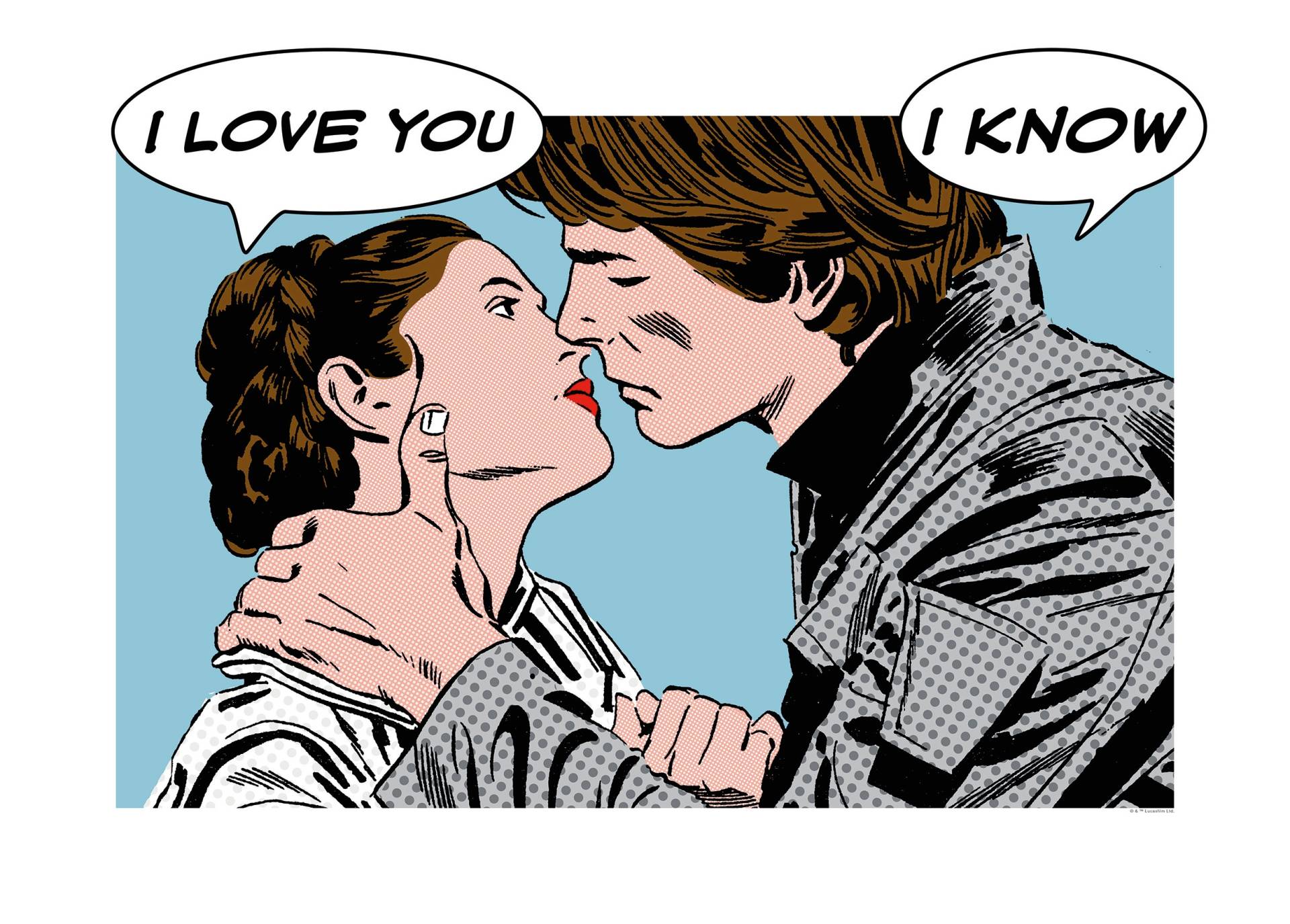 Komar Poster "Star Wars Classic Comic Quote Leia Han", Star Wars, (1 St.) von Komar