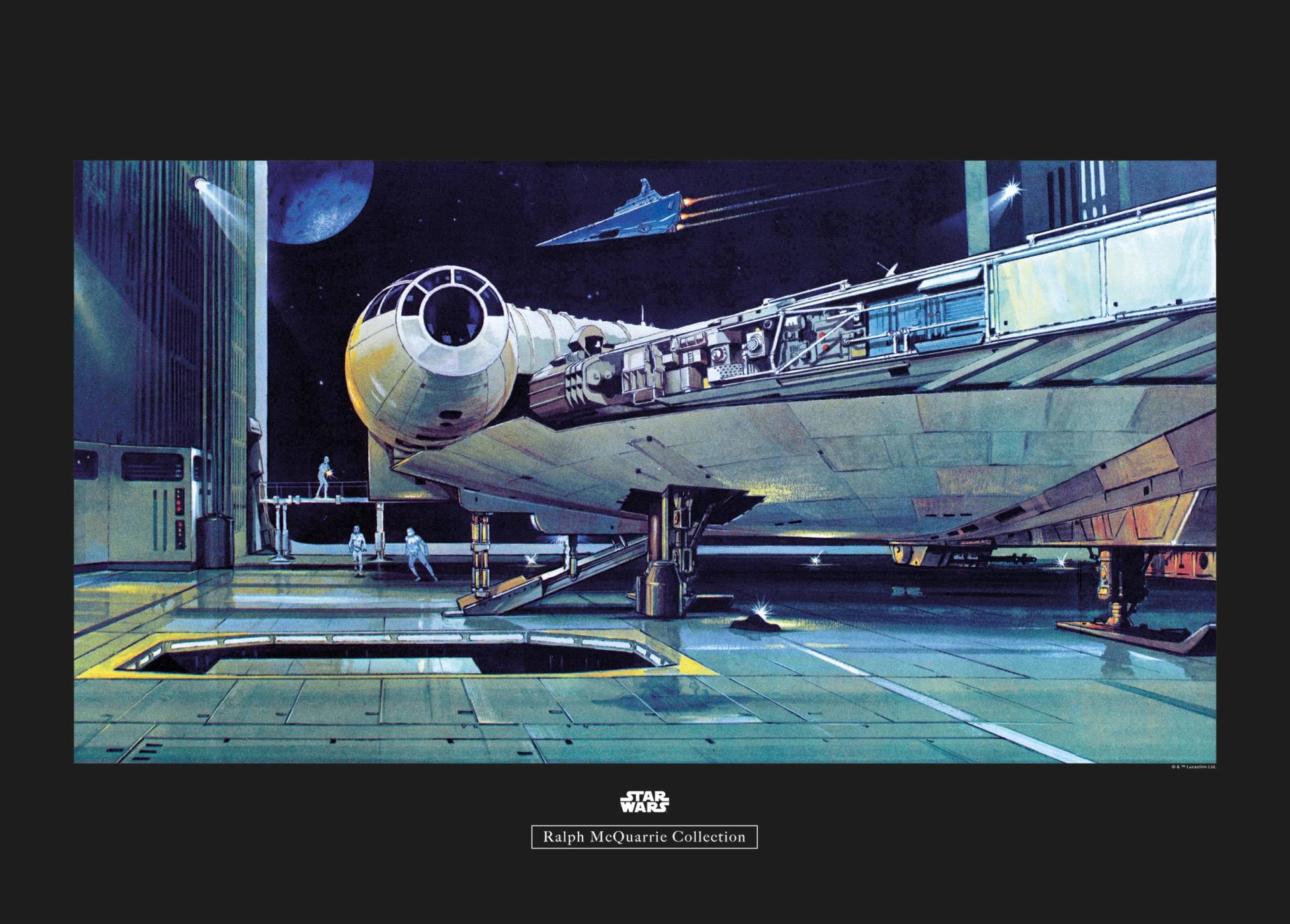 Komar Poster "Star Wars Classic RMQ Falcon Hangar", Star Wars, (1 St.) von Komar