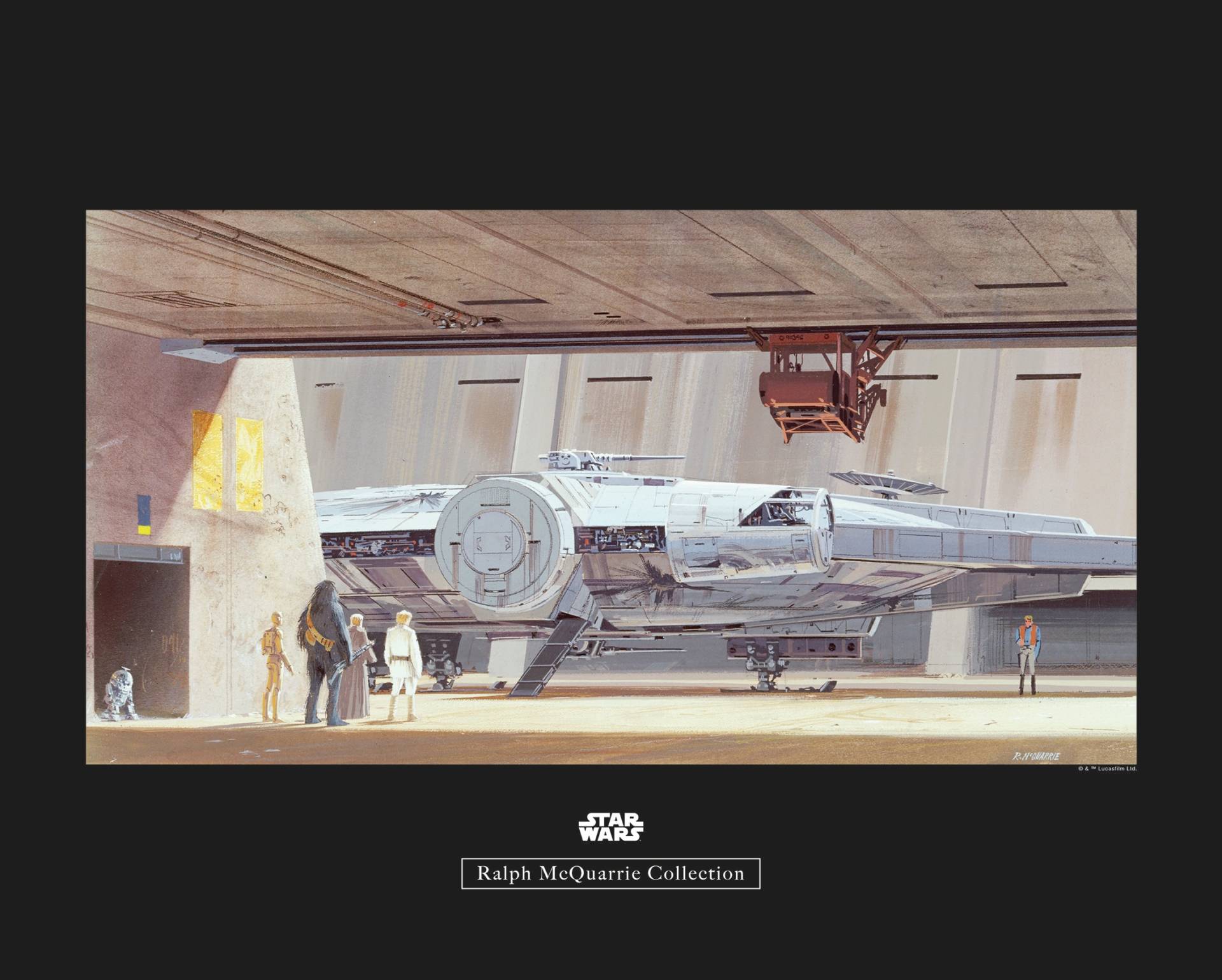 Komar Poster "Star Wars Classic RMQ Mos Eisley Hangar", Star Wars, (1 St.) von Komar