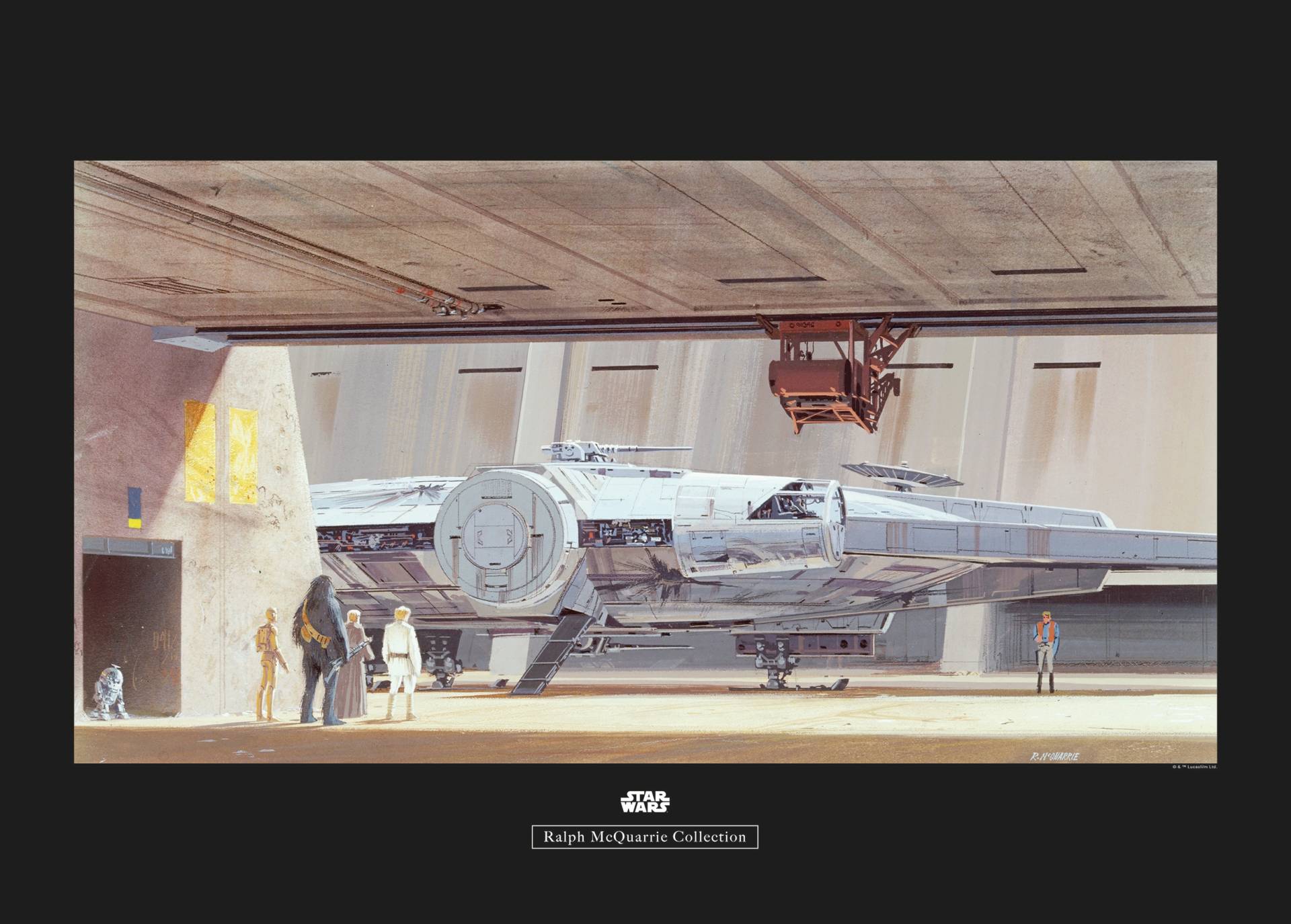 Komar Poster "Star Wars Classic RMQ Mos Eisley Hangar", Star Wars, (1 St.) von Komar