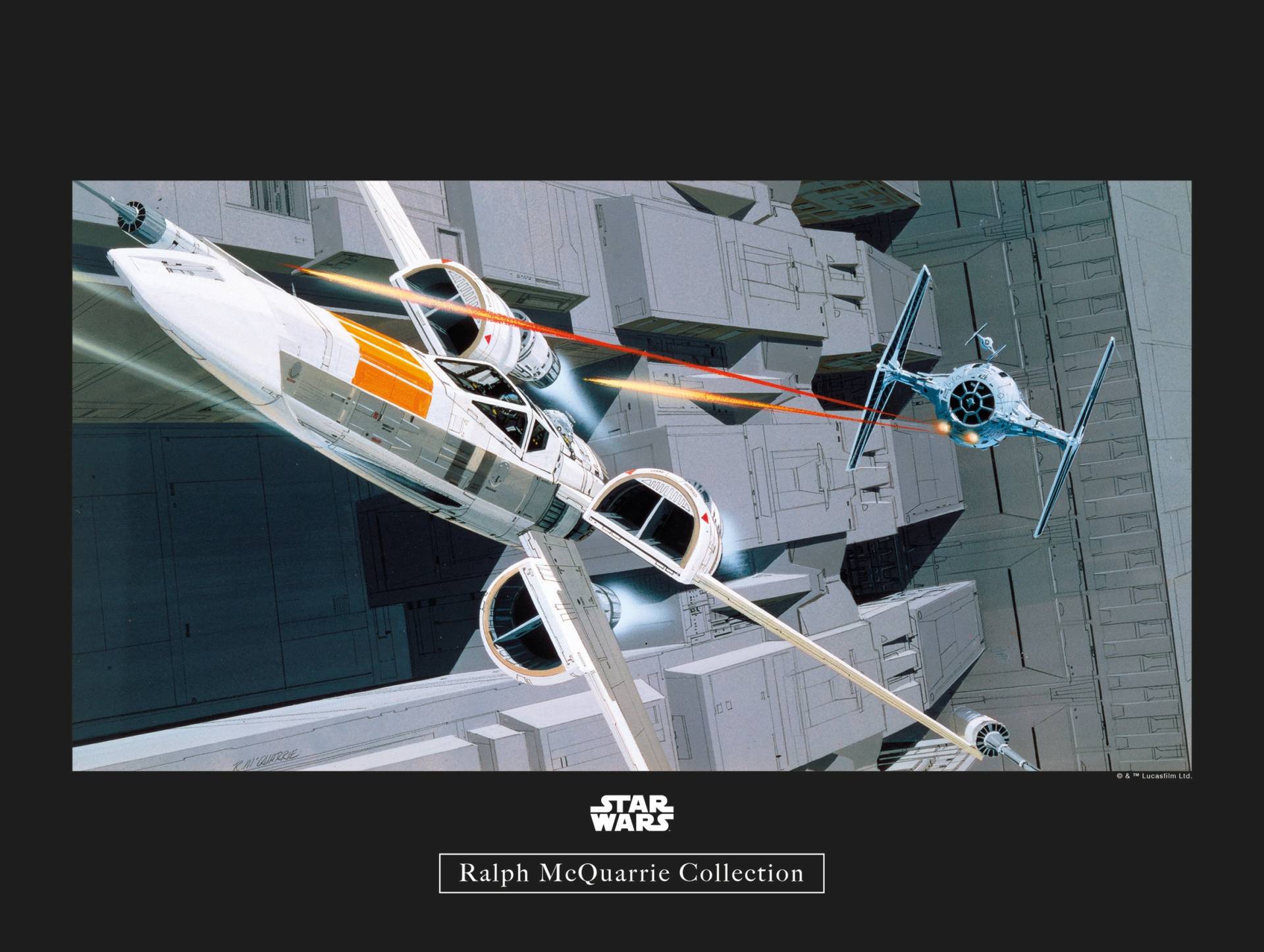 Komar Poster "Star Wars Classic RMQ X-Wing vs TIE-Fighter", Star Wars, (1 St.) von Komar