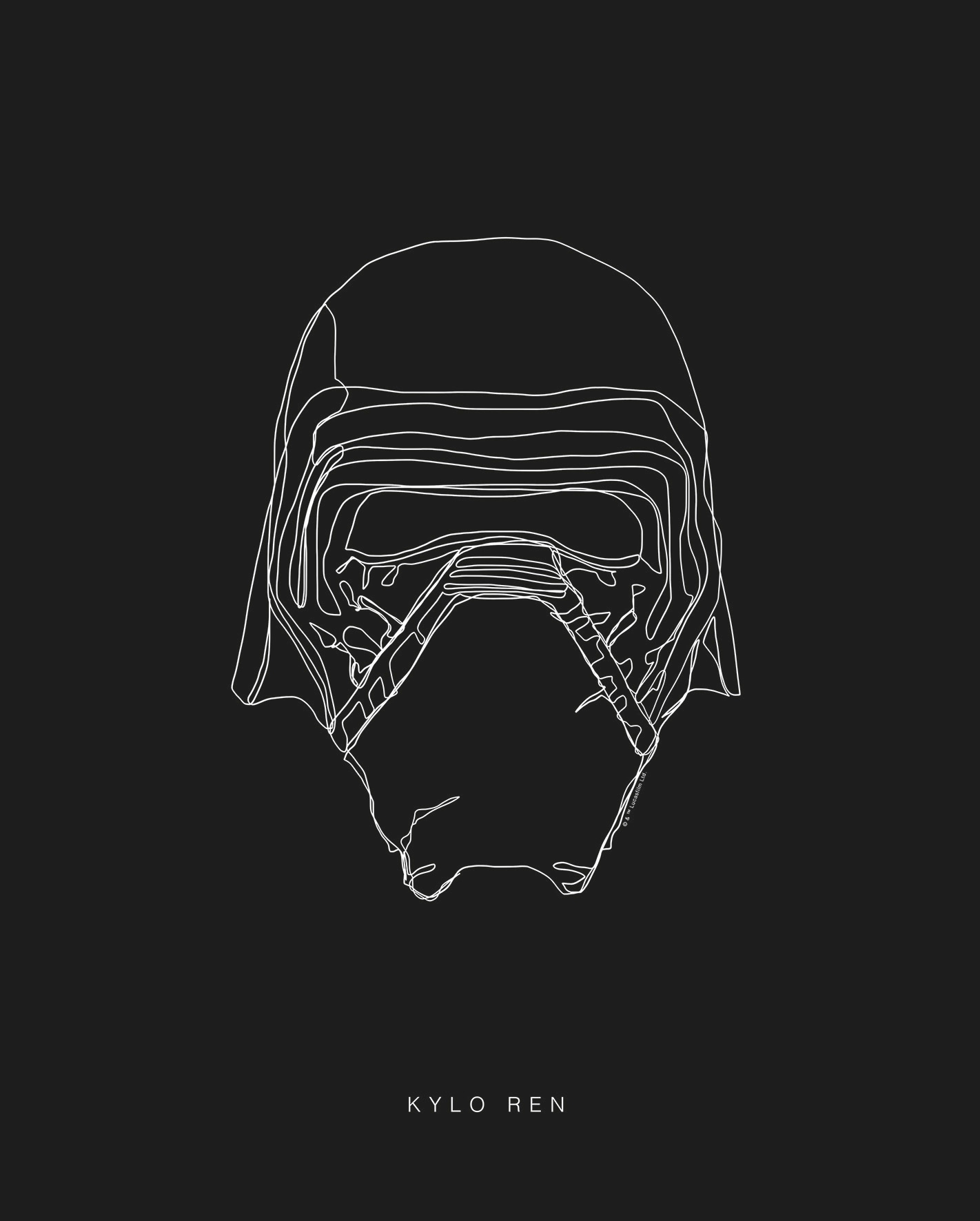 Komar Poster "Star Wars Lines Dark Side Kylo", Star Wars, (1 St.) von Komar