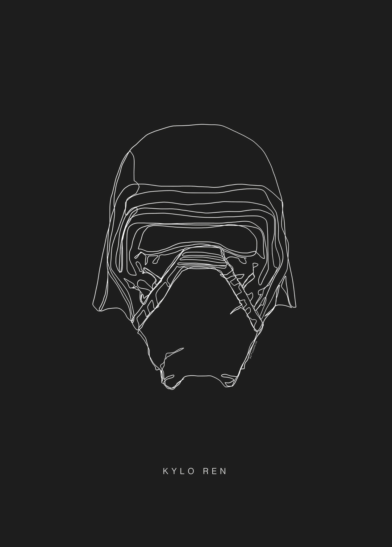 Komar Poster "Star Wars Lines Dark Side Kylo", Star Wars, (1 St.) von Komar