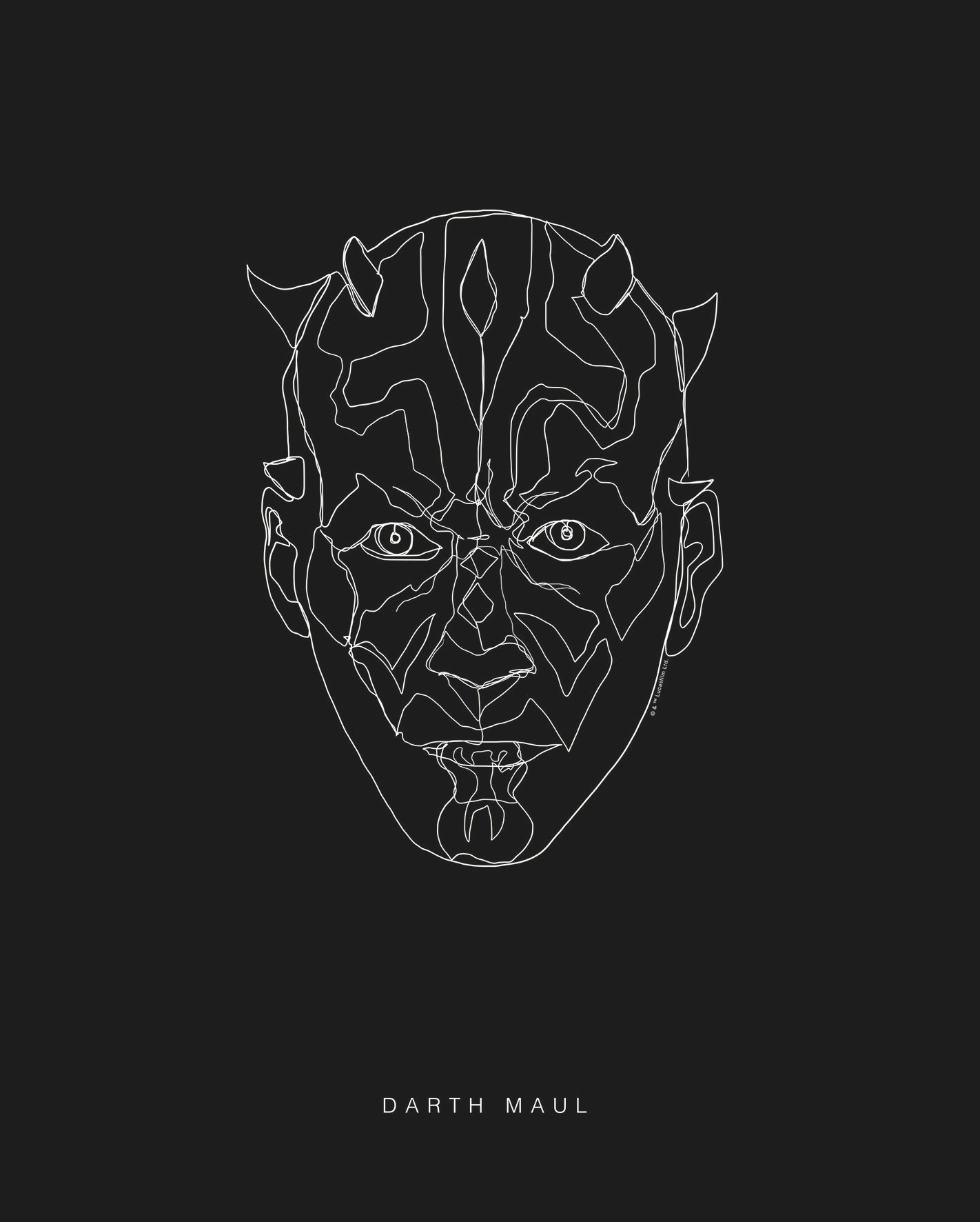 Komar Poster "Star Wars Lines Dark Side Maul", Star Wars, (1 St.) von Komar