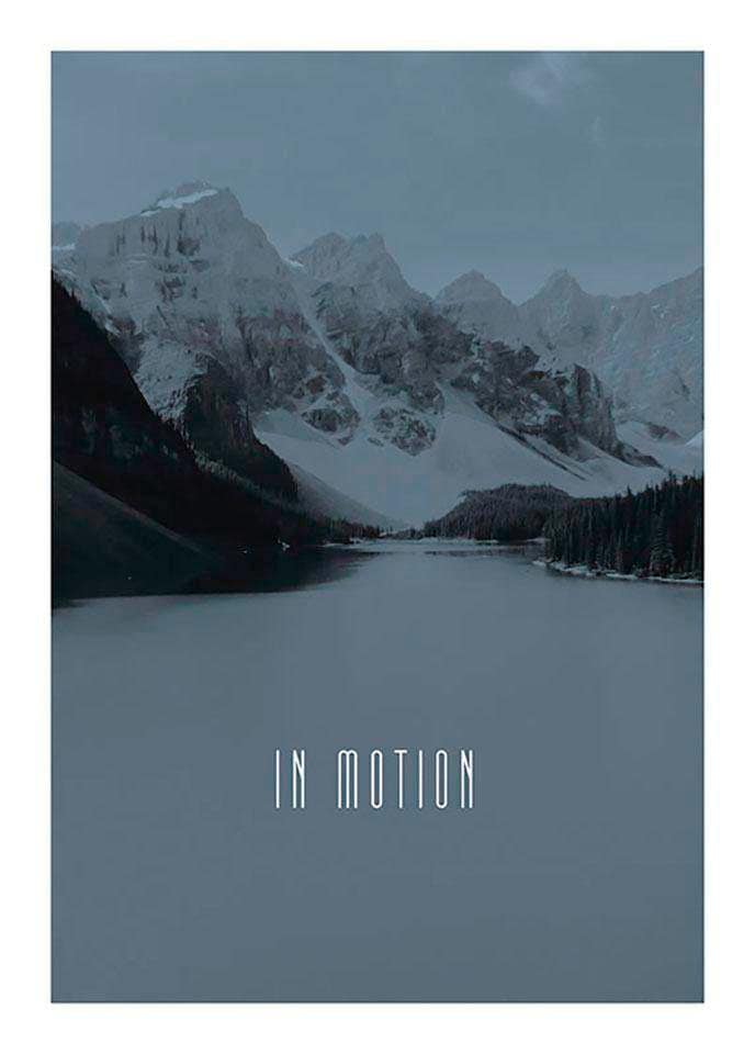 Komar Poster "Word Lake In Motion Steel", Natur, (1 St.) von Komar