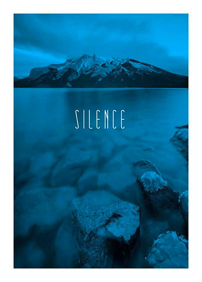 Komar Poster "Word Lake Silence Blue", Natur, (1 St.) von Komar