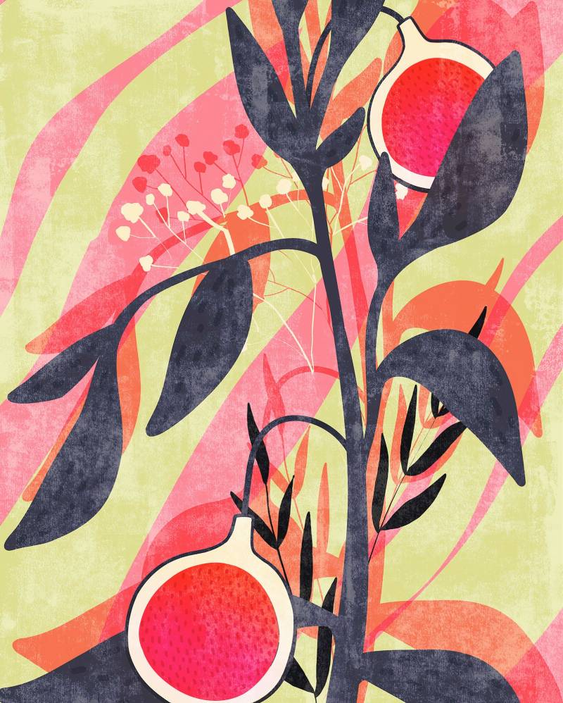 Komar Vliestapete "Digitaldruck Vlies - Bonbons aux Fruits - Größe 200 x 250 cm" bedruckt glatt Wohnzimmer, Schlafzimmer von Komar