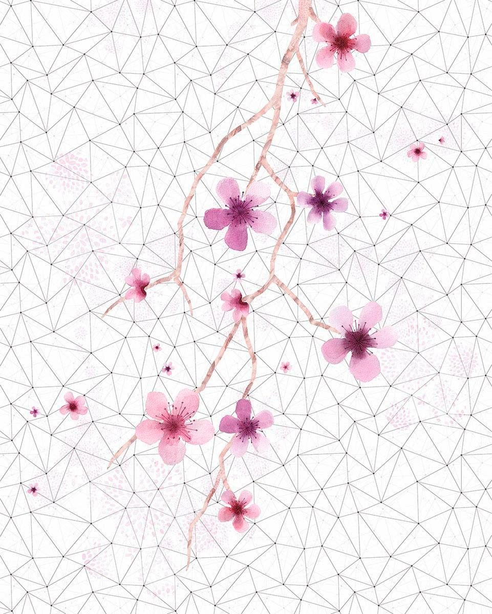 Komar Vliestapete "Digitaldruck Vlies - Cherry Tree - Größe 200 x 250 cm" bedruckt glatt Wohnzimmer, Schlafzimmer von Komar