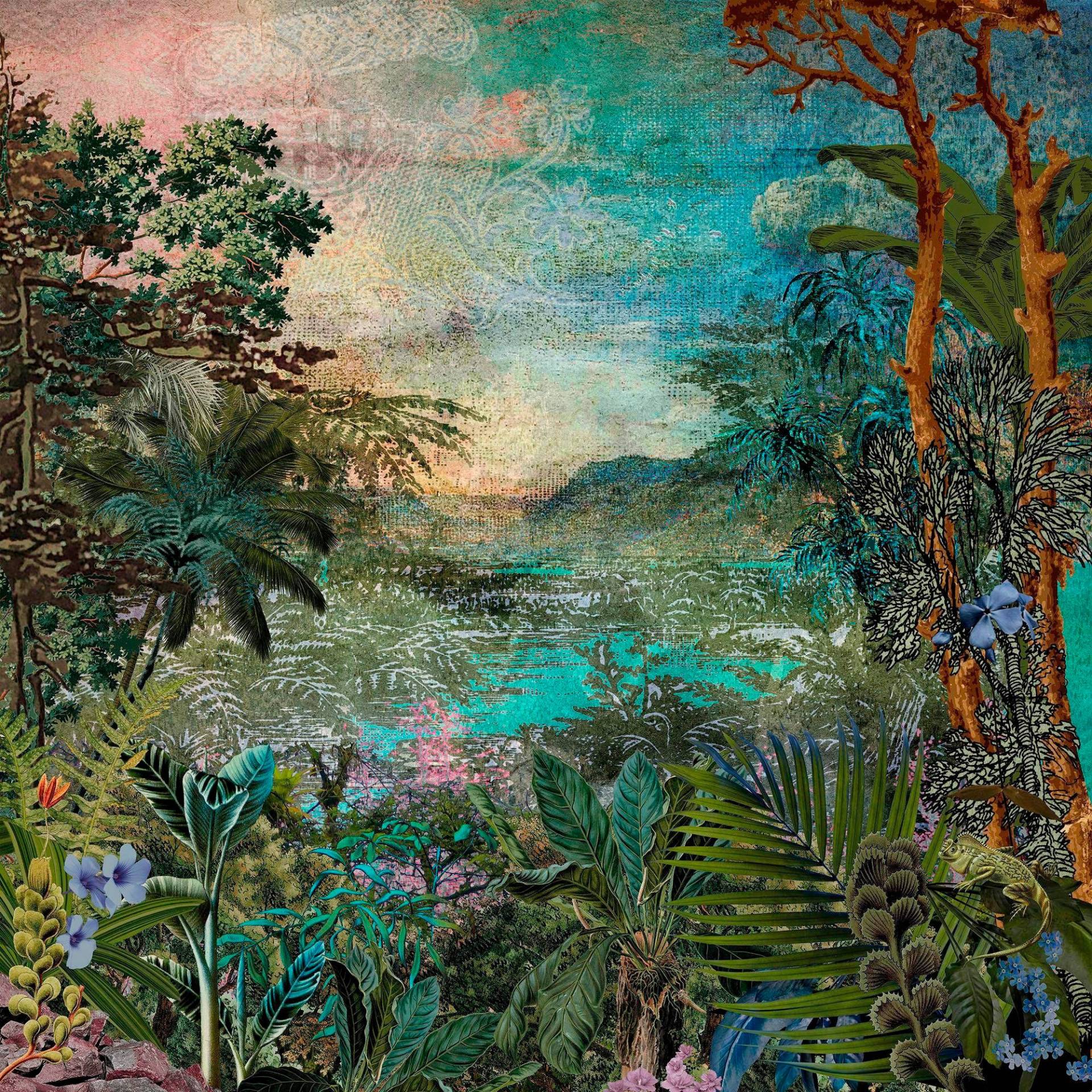 Komar Vliestapete "Digitaldruck Vlies - Cours Fluvial - Größe 250 x 250 cm" bedruckt glatt Wohnzimmer, Schlafzimmer von Komar