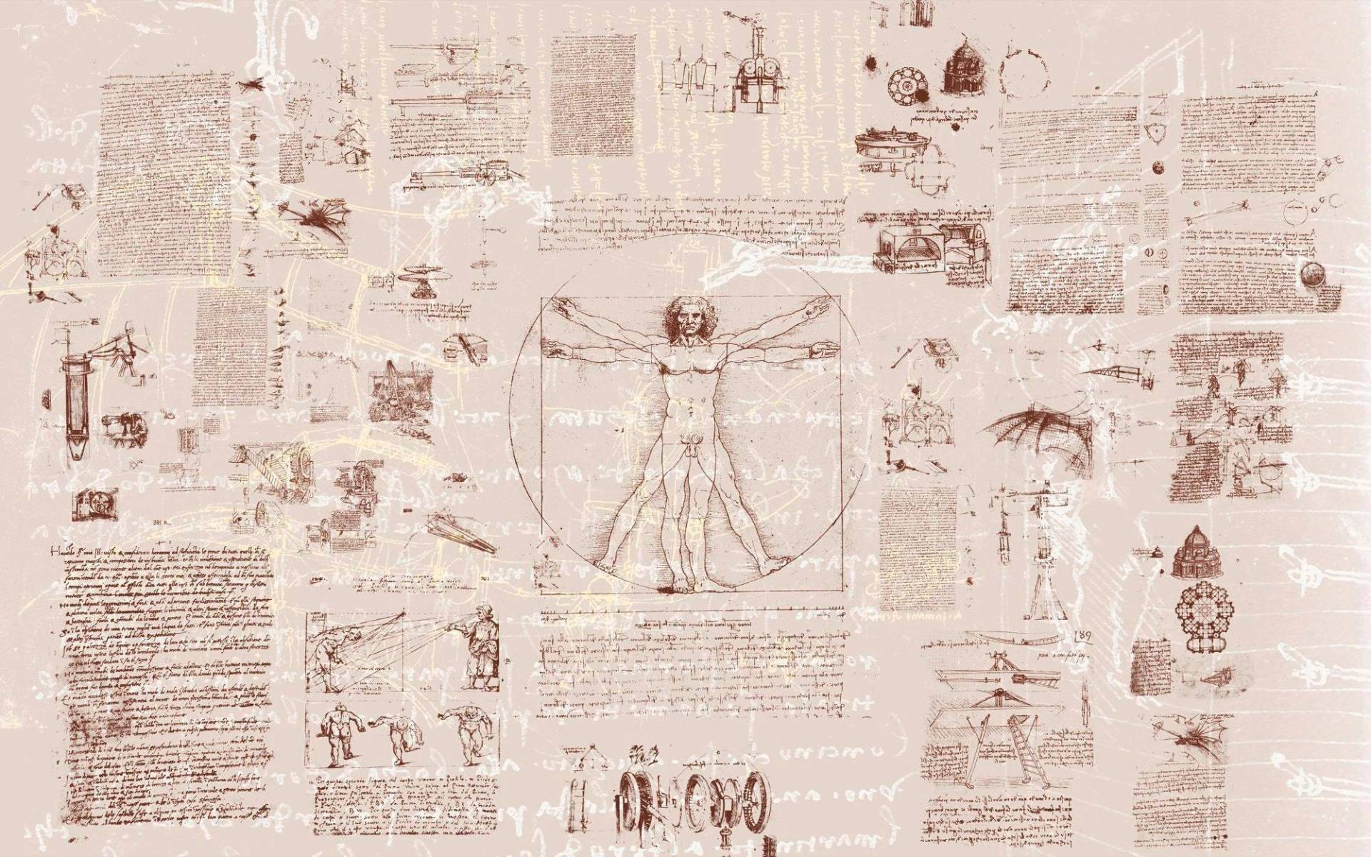 Komar Vliestapete "Digitaldruck Vlies - Da Vinci - Größe 400 x 250 cm" bedruckt glatt Wohnzimmer, Schlafzimmer von Komar