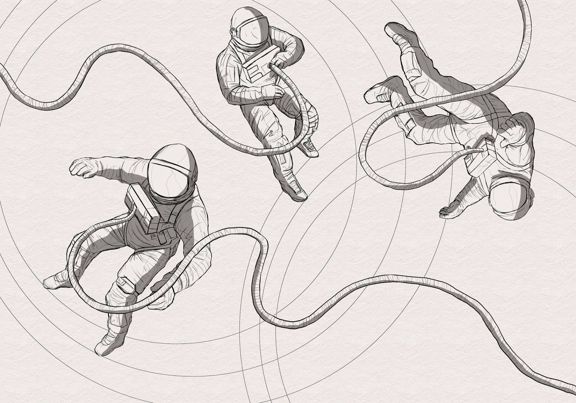 Komar Vliestapete "Digitaldruck Vlies - Extraordinary Astronauts - Größe 400 x 280 cm" bedruckt glatt Kinderzimmer von Komar