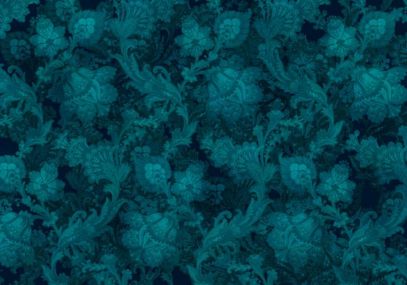 Komar Vliestapete "Digitaldruck Vlies - Fleurs de Nuit - Größe 400 x 280 cm" bedruckt glatt Wohnzimmer, Schlafzimmer von Komar