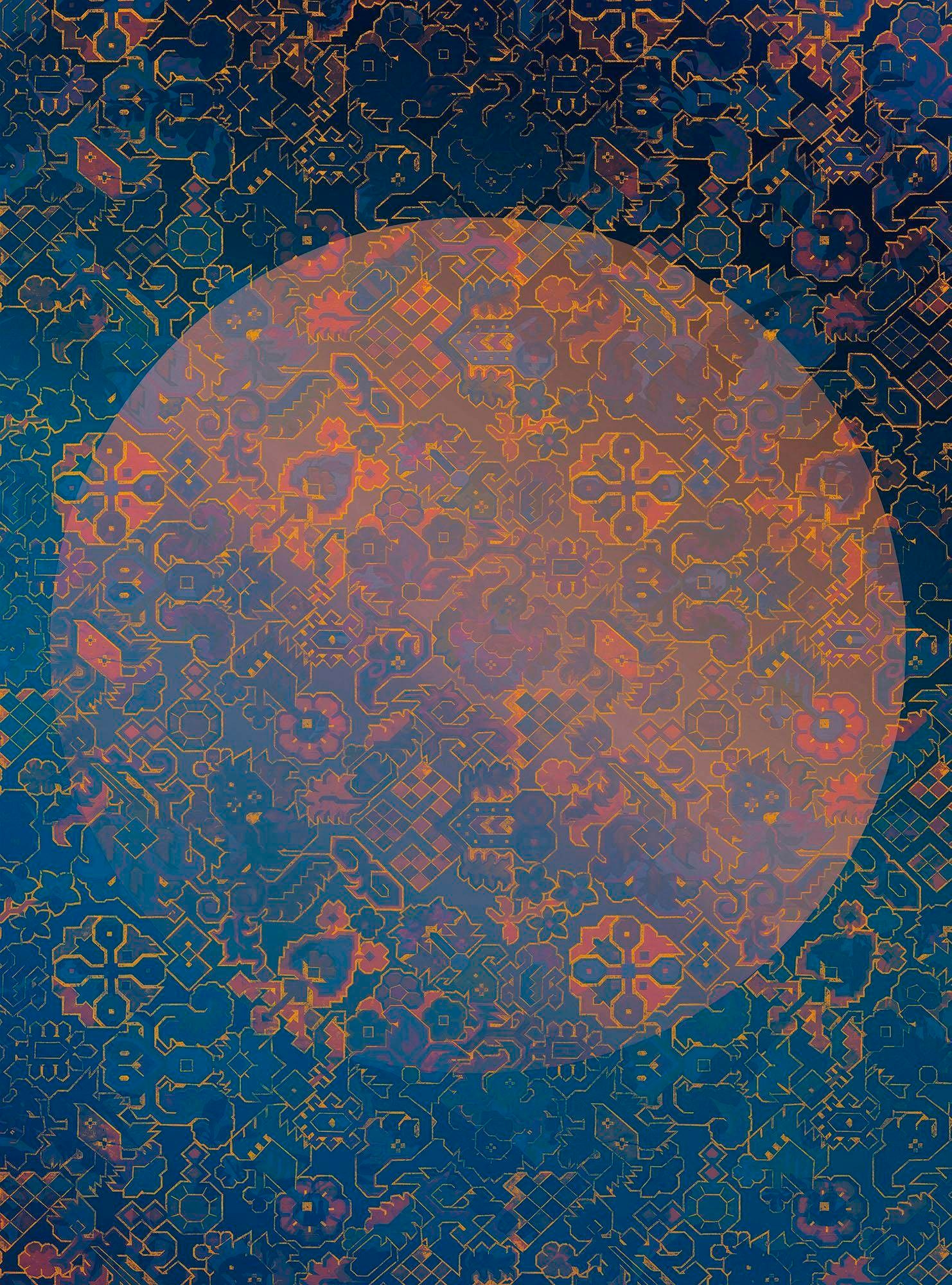 Komar Vliestapete "Digitaldruck Vlies - La Lune - Größe 200 x 270 cm" bedruckt glatt Wohnzimmer, Schlafzimmer von Komar