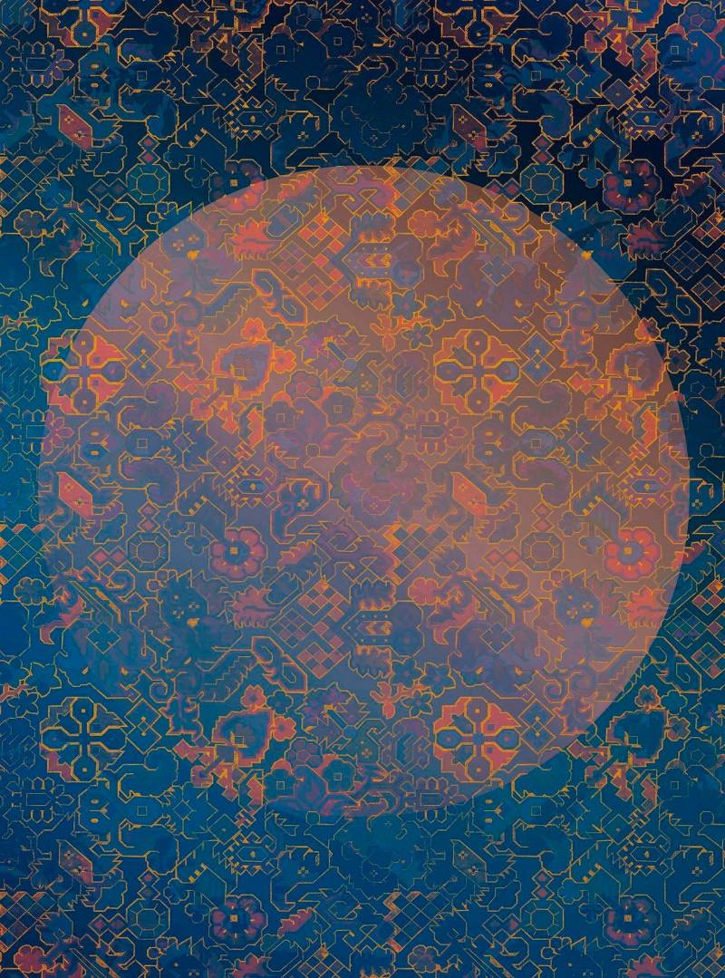 Komar Vliestapete "Digitaldruck Vlies - La Lune - Größe 200 x 270 cm" bedruckt glatt Wohnzimmer, Schlafzimmer von Komar