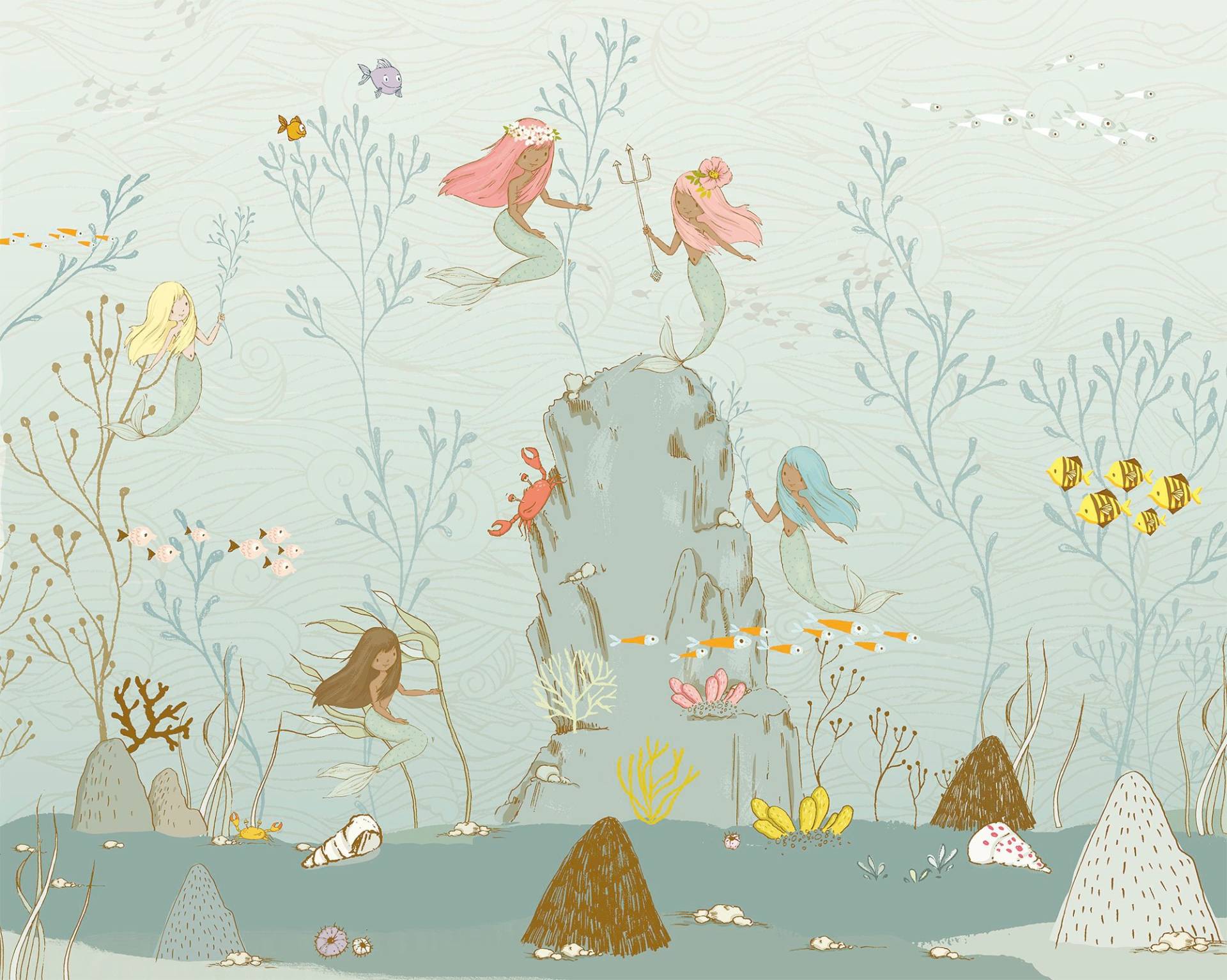 Komar Vliestapete "Digitaldruck Vlies - Mermaids - Größe 350 x 280 cm", bedruckt, Kinderzimmer Komar Vliestapete "Digitaldruck Vlies - Mermaids - Größe 350 x 280 cm", bedruckt, Kinderzimmer von Komar