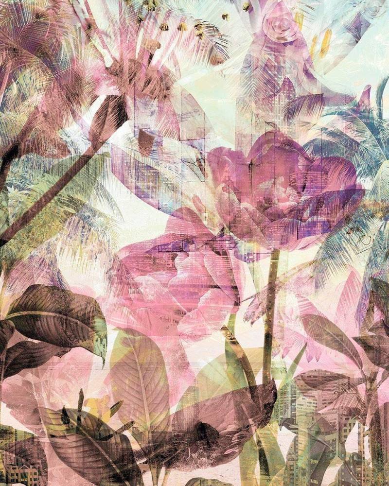 Komar Vliestapete "Digitaldruck Vlies - Metropical Faded - Größe 200 x 250 cm" bedruckt glatt Wohnzimmer, Schlafzimmer von Komar