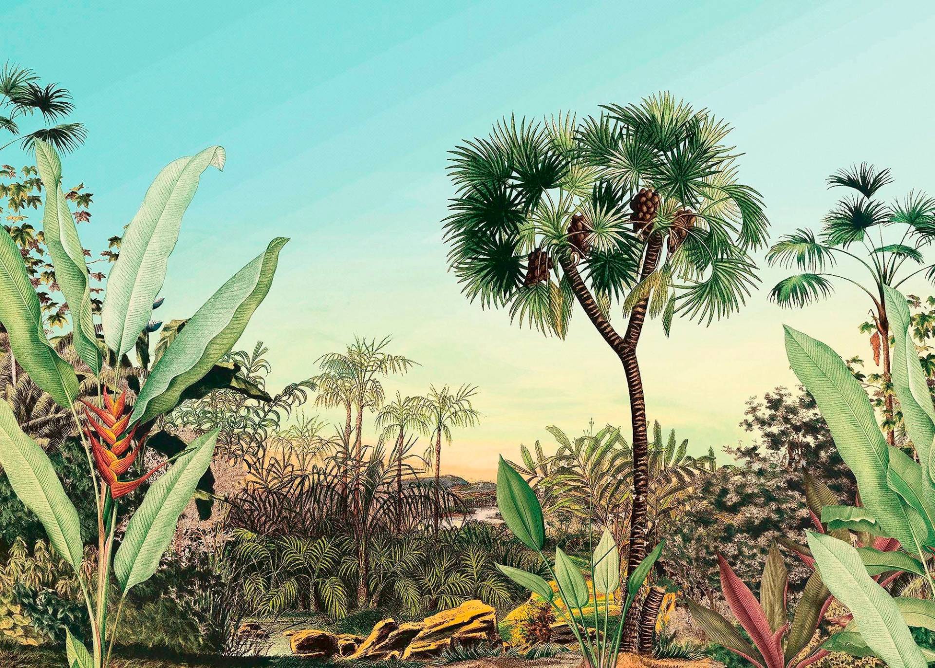 Komar Vliestapete "Digitaldruck Vlies - Oasis - Größe 350 x 250 cm" bedruckt glatt Wohnzimmer, Schlafzimmer von Komar