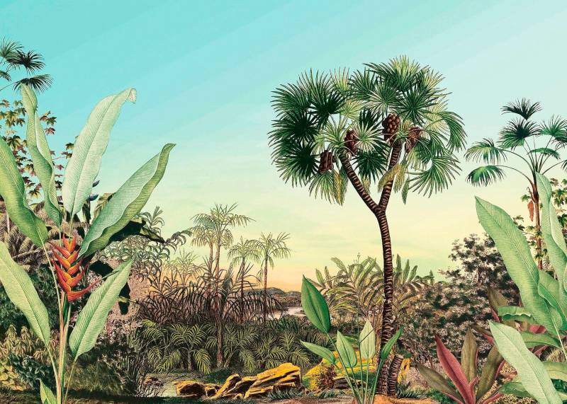 Komar Vliestapete "Digitaldruck Vlies - Oasis - Größe 350 x 250 cm" bedruckt glatt Wohnzimmer, Schlafzimmer von Komar