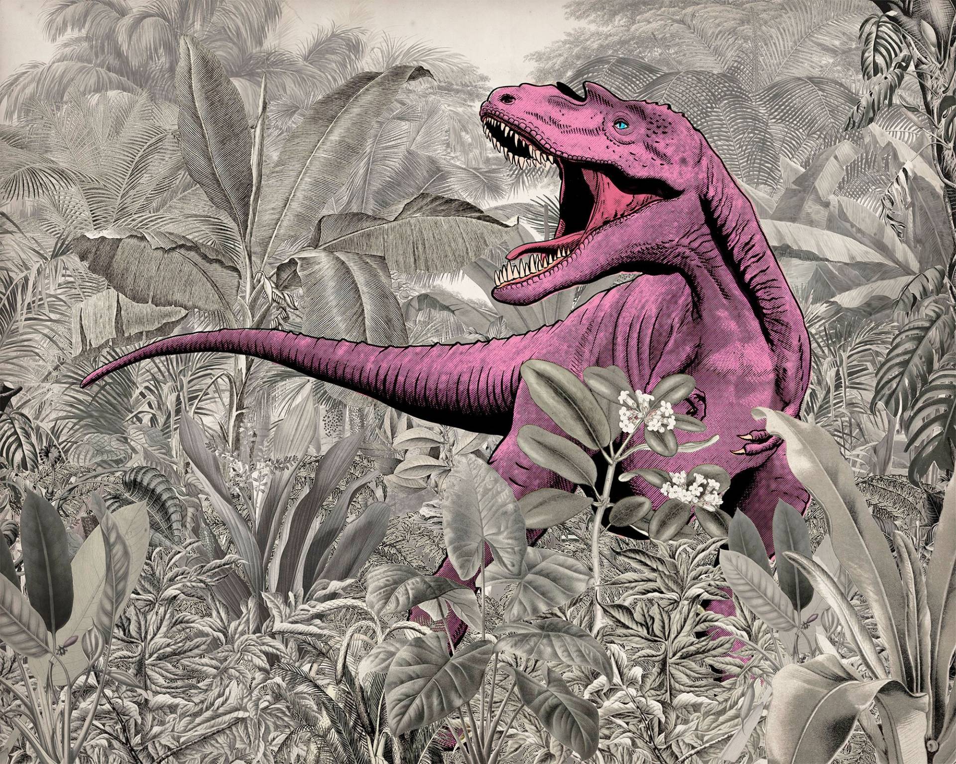 Komar Vliestapete "Digitaldruck Vlies - Pinky - Größe 350 x 280 cm" bedruckt glatt Kinderzimmer von Komar