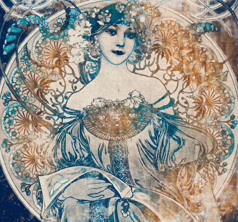 Komar Vliestapete "Digitaldruck Vlies - Porcelaine - Größe 300 x 280 cm" bedruckt glatt Wohnzimmer, Schlafzimmer von Komar