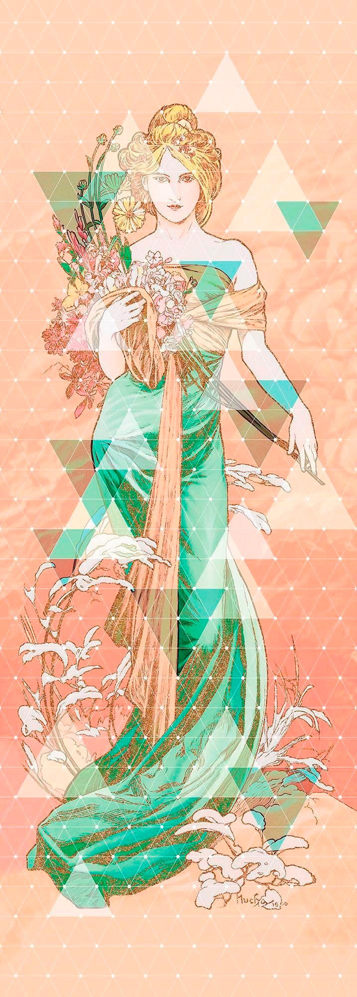 Komar Vliestapete "Digitaldruck Vlies - Printemps - Größe 100 x 280 cm" bedruckt glatt Wohnzimmer, Schlafzimmer von Komar