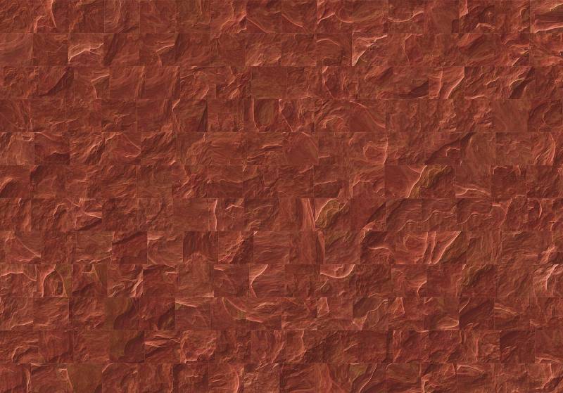 Komar Vliestapete "Digitaldruck Vlies - Red Slate Tiles - Größe 400 x 280 cm" bedruckt glatt Wohnzimmer, Schlafzimmer von Komar