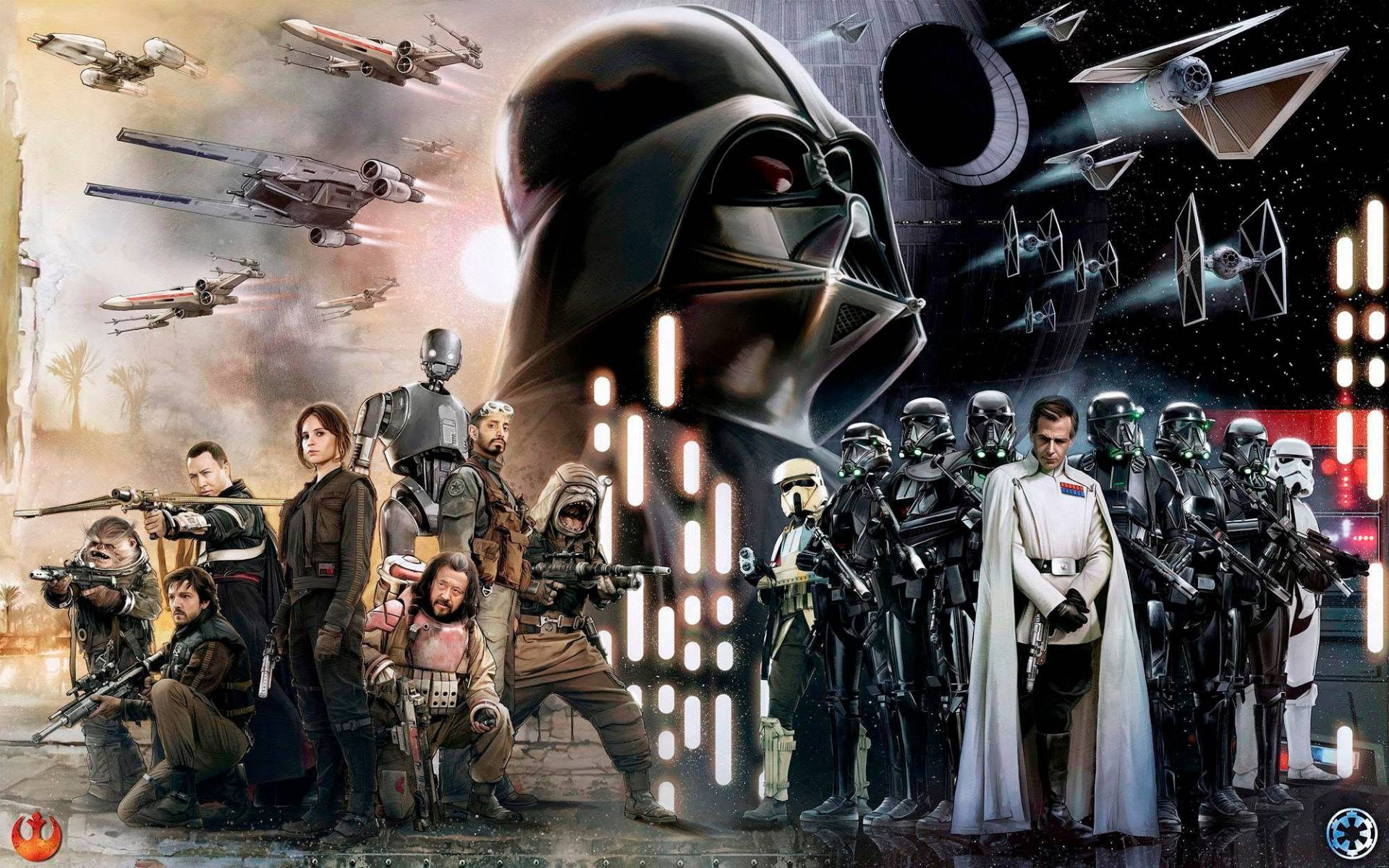 Komar Vliestapete "Digitaldruck Vlies - Star Wars Collage - Größe 400 x 250 cm" bedruckt glatt Kinderzimmer von Komar