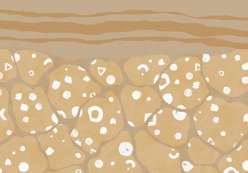 Komar Vliestapete "Digitaldruck Vlies - Subsoil - Größe 400 x 280 cm" bedruckt glatt Wohnzimmer, Schlafzimmer von Komar