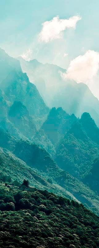 Komar Vliestapete "Digitaldruck Vlies - The Summit Panel - Größe 100 x 250 cm" bedruckt glatt Wohnzimmer, Schlafzimmer von Komar