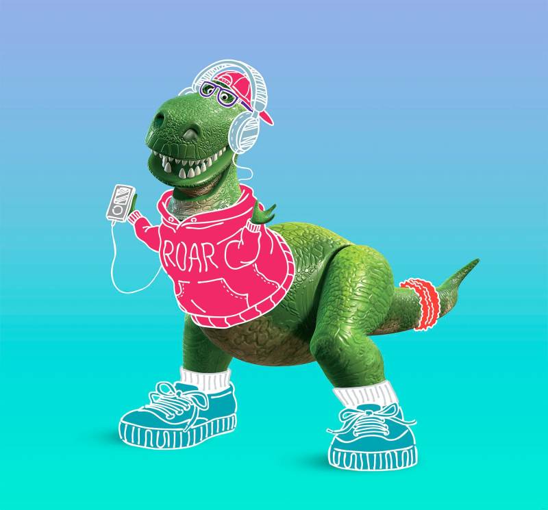 Komar Vliestapete "Digitaldruck Vlies - Toy Story Roar - Größe 300 x 280 cm" bedruckt glatt Kinderzimmer von Komar