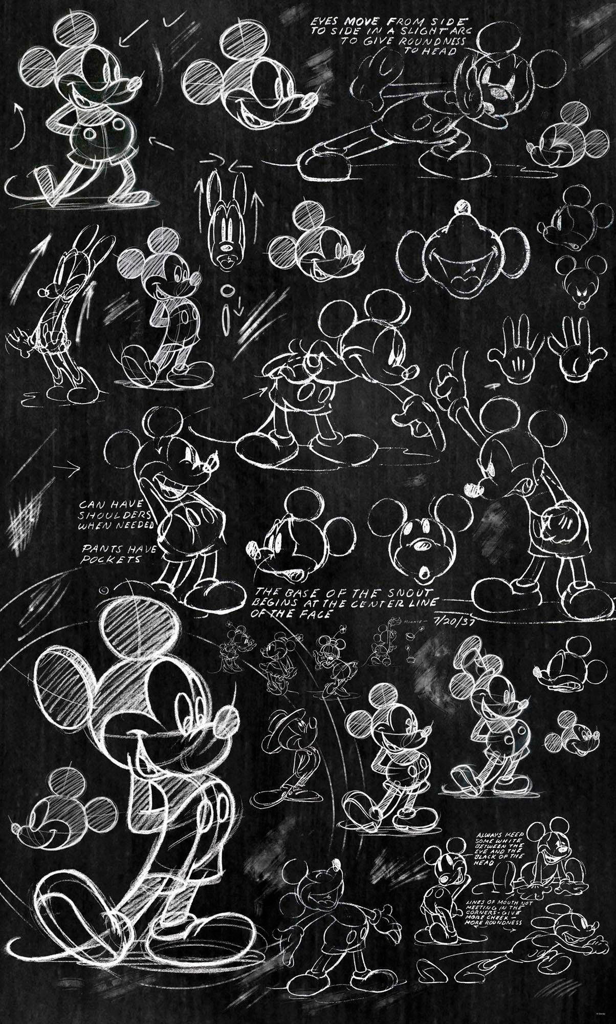 Komar Vliestapete "Mickey Chalkboard" von Komar